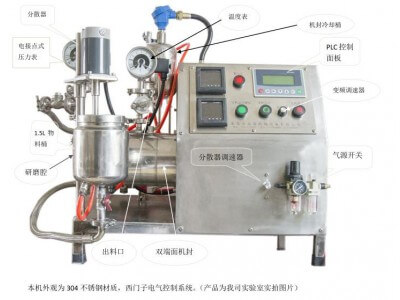 1L全陶瓷納米實(shí)驗(yàn)室砂磨機(jī)，研磨細(xì)度可達(dá)50納米