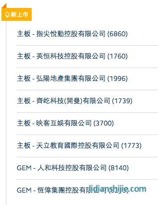 港交所8家公司同時(shí)上市