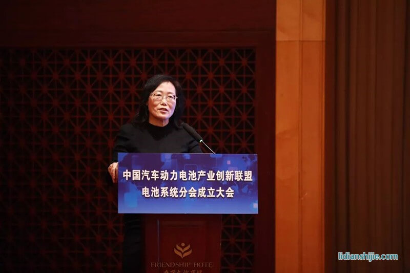 中國汽車工業(yè)協(xié)會副秘書長、創(chuàng)新聯(lián)盟秘書長許艷華女士發(fā)表致