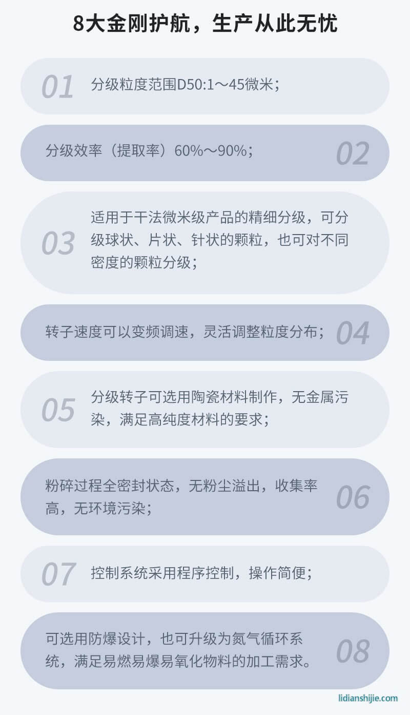 氣流分級機(jī)8大獨(dú)特技術(shù)優(yōu)勢